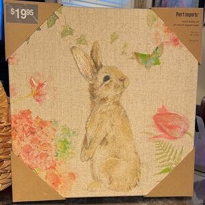 Sweet Bunny and Butterfly Art Print